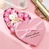 Rose Flower Gift Box with Bear Heart Shape Gift Box for Valentines Day Mothers Day Wedding Home Party Decor Artificial Flowers
