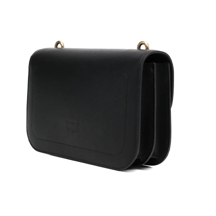 New PINKO Calfskin Shoulder Bag Women's Black 1P22U1-Y5H7-Z99Q