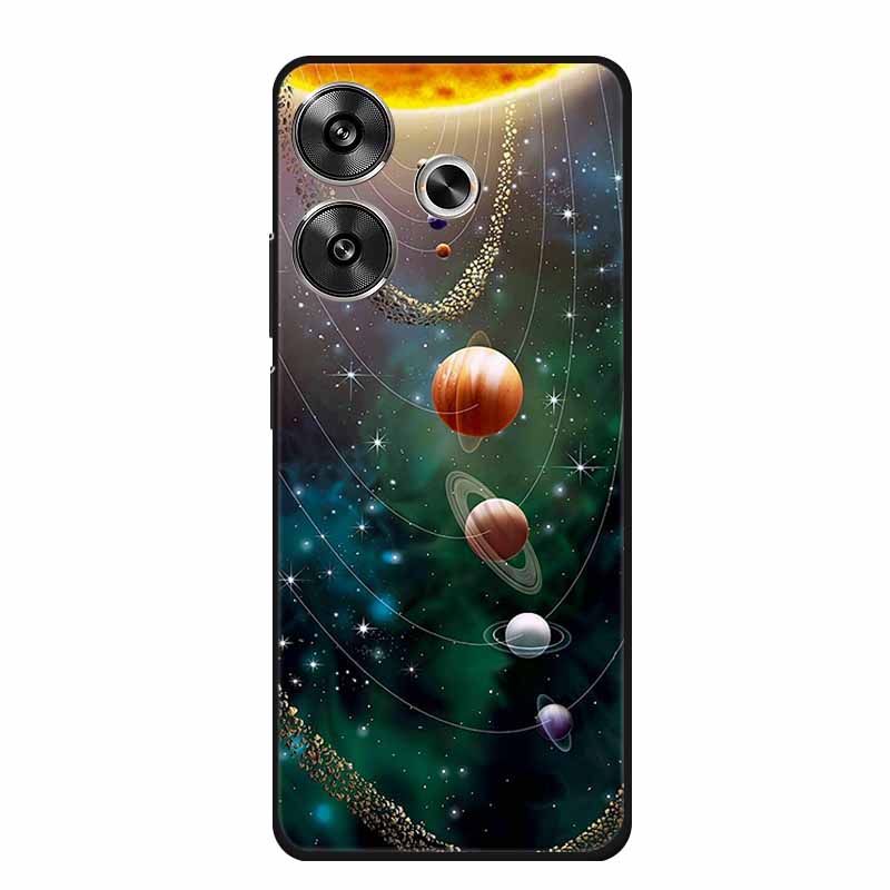 Phone Case For Xiaomi Poco M6 4G Back Cover Case Shockproof Black Silicone Soft Funda For Poco M6 Case PocoM6 M 6 6.79" Coque