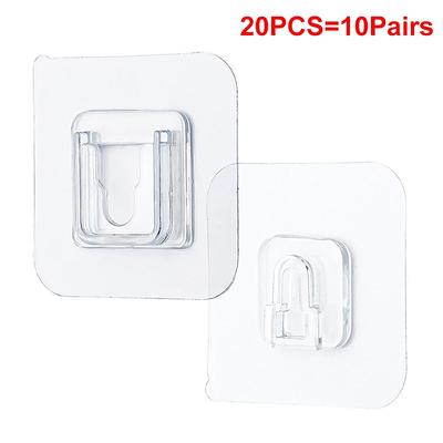 1-10 párů oboustranné lepicí háčky na stěnu Průhledné přísavky Háčky na přísavky Ložnice Kuchyň Víceúčelové držáky organizérů