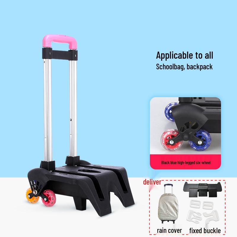 Folding Backpack Cart with Flashing Wheels for Kids – 3 or 6 Wheel Options