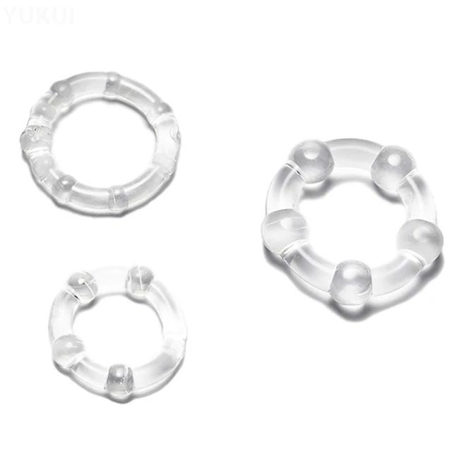 3 Pcs/Set Penis Rings Cock Rings Penis Trainer Stronger Erection Delay Ejaculation High Elasticity Time Lasting Sex Toys for Men