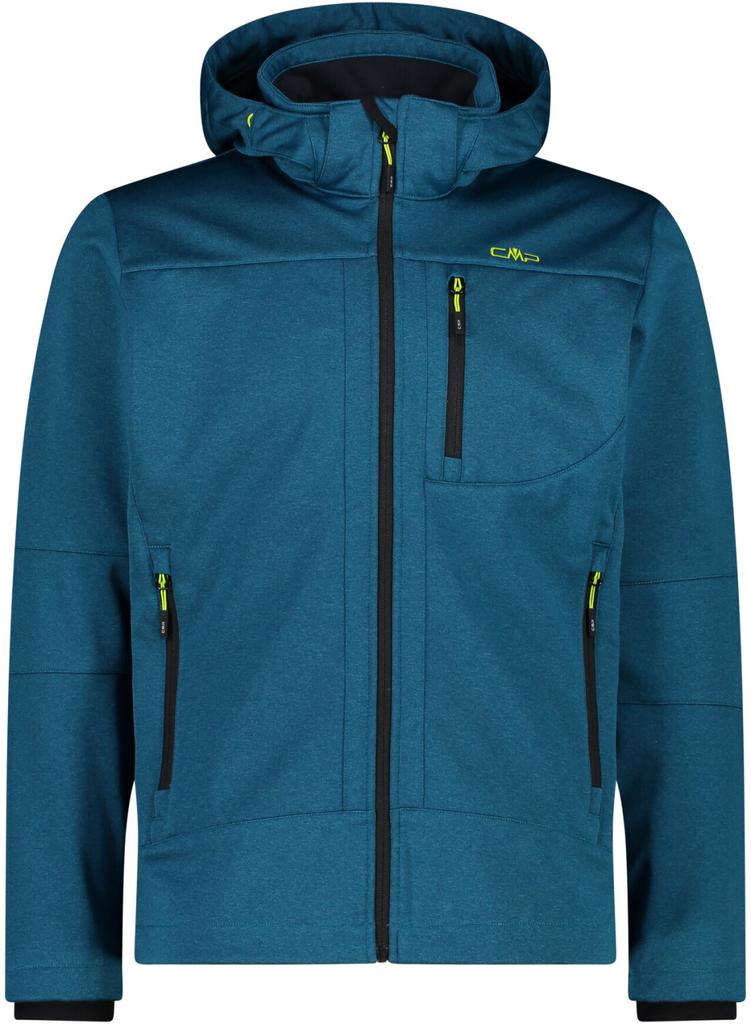 CMP Men's Mottled Softshell Jacket with Detachable Hood (3A01787N-M)