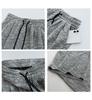 Women's Gray Striped High-Waisted Wide-Leg Pants - Floor-Length Slimming Drapey Trousers