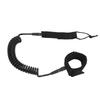 Surfboard Leash High Elasticity TPU Black   Coiled Surfing Leg Rope for Paddleboards Longboards