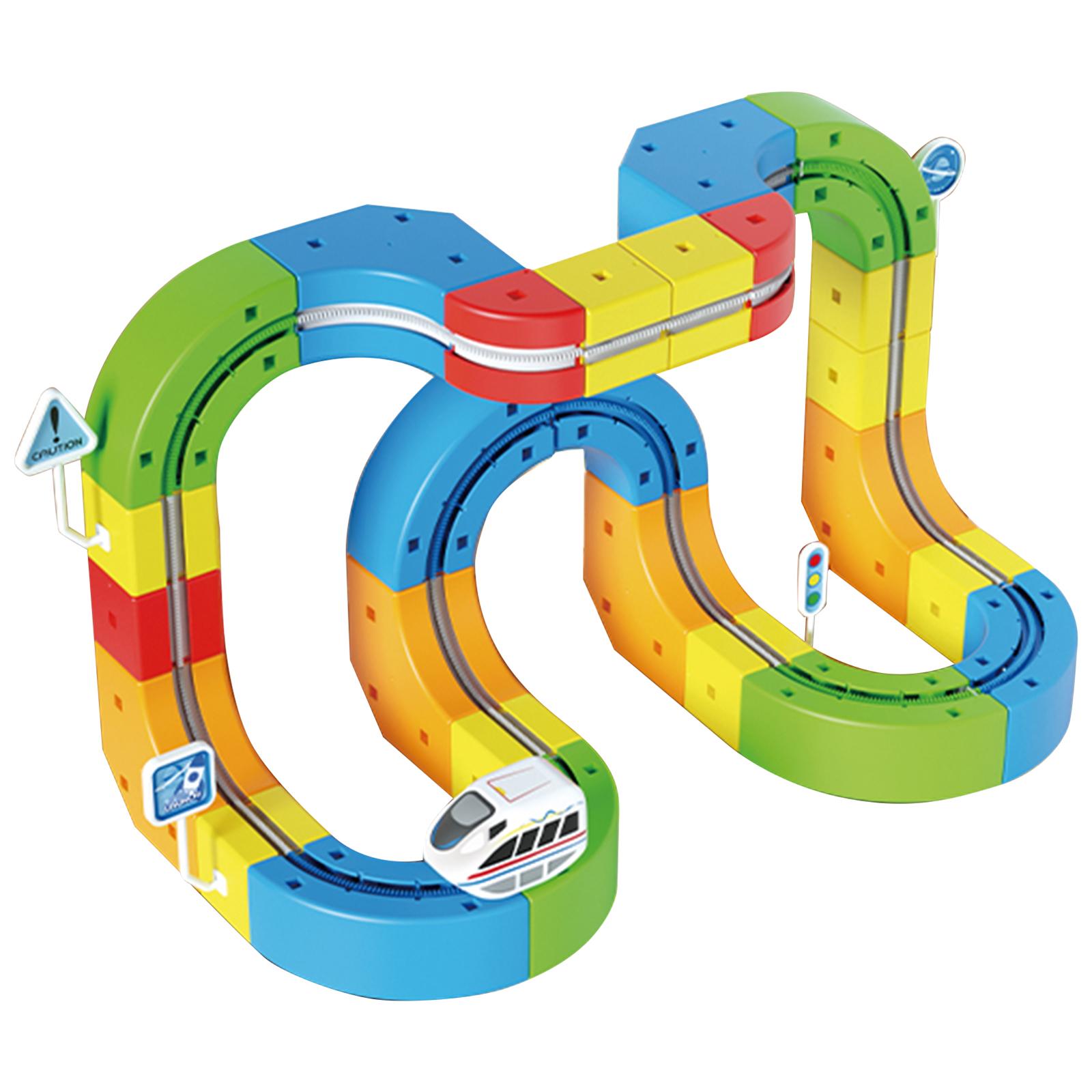 

51/83/168pcs Interactive Magic Train Tracks Building Set Electric Assembled Maze with Rail Cars Educational Toy For Kids Gifts