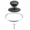Set of 4 Multipurpose Cookware Lid Knobs Sturdy Plastic Pan Handle Suitable for Multiple Kitchen Pot Covers Black