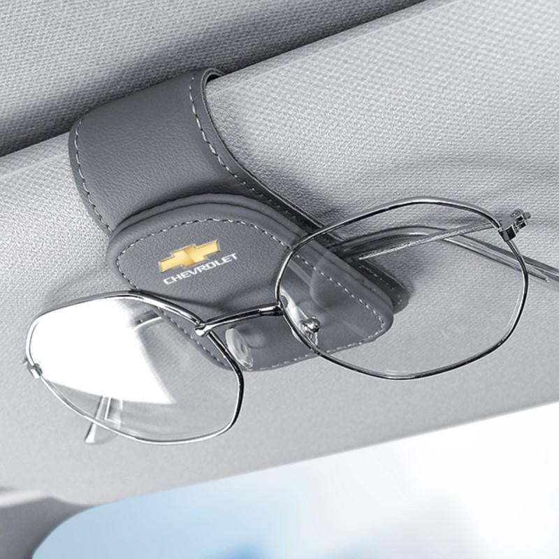 For Chevrolet Spark Captiva Cruze Tracker Epica Nubira Car Sunshade Eyeglass Clip Leather Eyeglass Clip Accessories