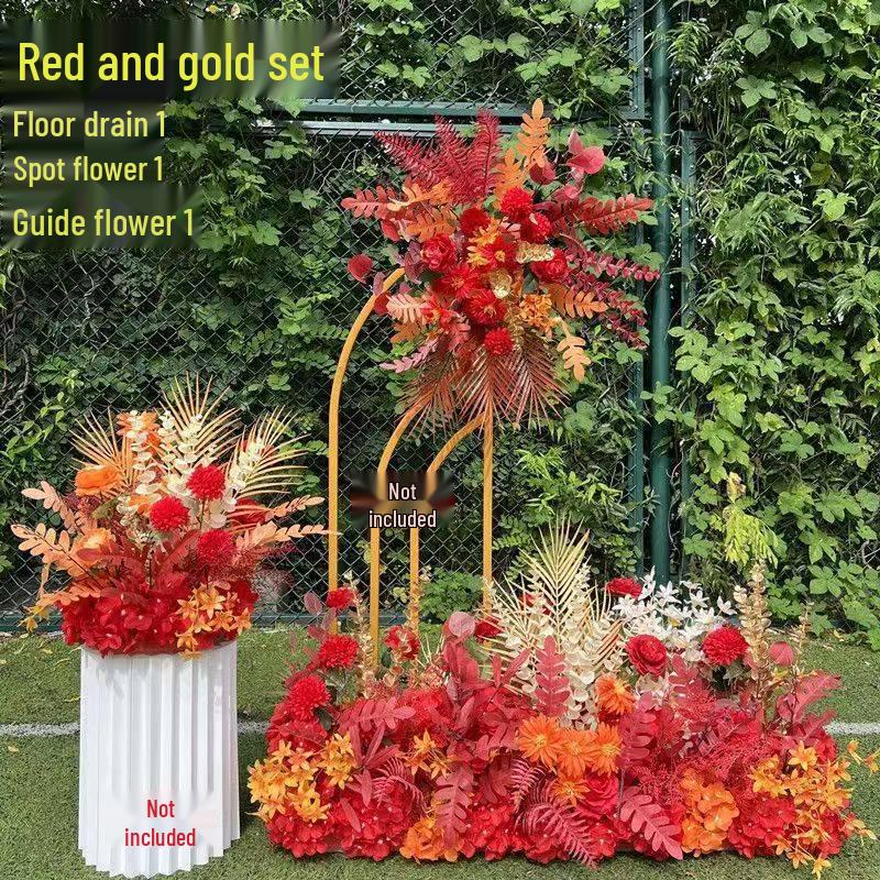Dekorationsständer für Hochzeitsbühne und Gang mit künstlichen Blumen