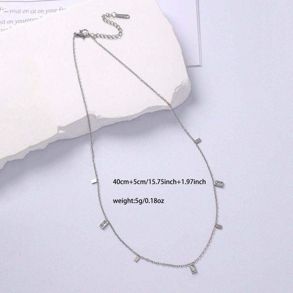 304 Stainless Steel Titanium Necklace - Elegant Clavicle Chain with Light Luxury Design