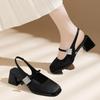 French Mary Jane women's shoes new summer thick heel temperament single shoes with skirts beautiful bag head sandals women