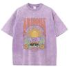 Fashion Tshirt Print Top Casual Loose Tshirt Retro Clothes for Unisex and Women Summer Trend Wear