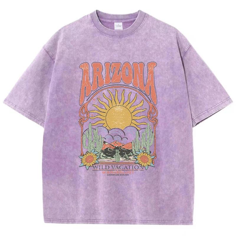 Fashion Tshirt Print Top Casual Loose Tshirt Retro Clothes for Unisex and Women Summer Trend Wear