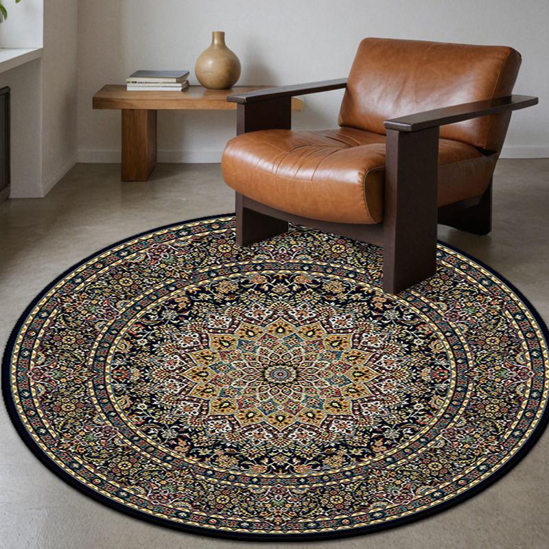 Vintage Bohemia Round Rug Chair Mat Fluffy Carpet Living Room Home Decor Large Area Rugs Antiskid Bathroom Entrance Foot Mats