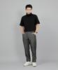 Seinteukeulu Wide Cut Crop Half-Band Pants Wch-327 Gray Black Denim Brs