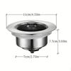 1pc304 Stainless Steel Kitchen Sink with Drain Plug, Pressure Sink, Spring Core, Filter, Anti-clogging Accessories