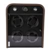 Watch Winder for 4 Mechanical Watches 5 Modes Quiet Automatic Watch Winder Display Storage Box with LED Light Temperature Humidity Sensor