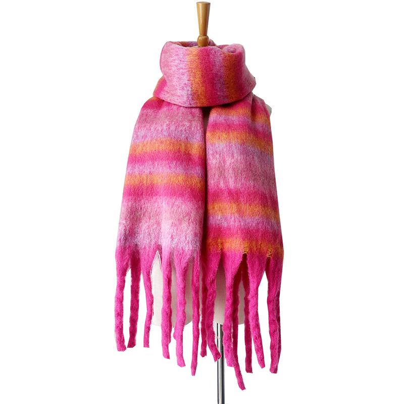 New Imitation Cashmere Women Winter Scarf Ladies Striped Tassel Scarve Pashmina Mujer Foulard Bufanda Echarpe Chales Wrap Shawl