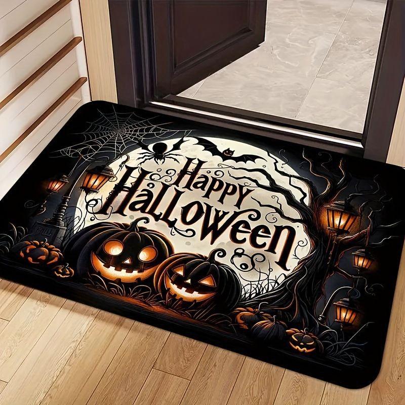 American Style Halloween Welcome Doormat Dirt Resistant Easy To Clean Entryway Rug Holiday Decorative Floor Carpet