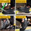 Fashion New Safety Shoes Men Women Steel Toe Sneaker Anti-smash Anti-stab Work Shoes Breathable Construction Safety Boots Male Work Boot