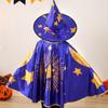 Pointy Hat Kids Witches Robes Wizard Halloween Cosplay Cape Punk Childern Halloween Costumes  Boys