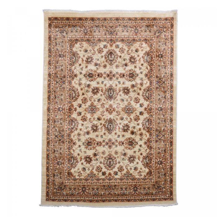 Tapis salon - BAË DÉCO - CHOBAY AC Rouge - Motifs Oriental - Polypropylène doux et soyeux