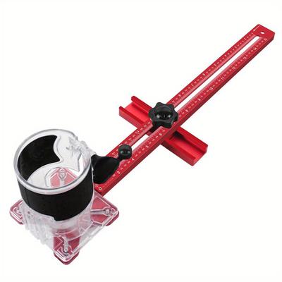 Suporte de ranhura de fresagem de roteador Liga de alumínio Círculo de corte Gabarito de roteador ajustável Gabarito de roteador para