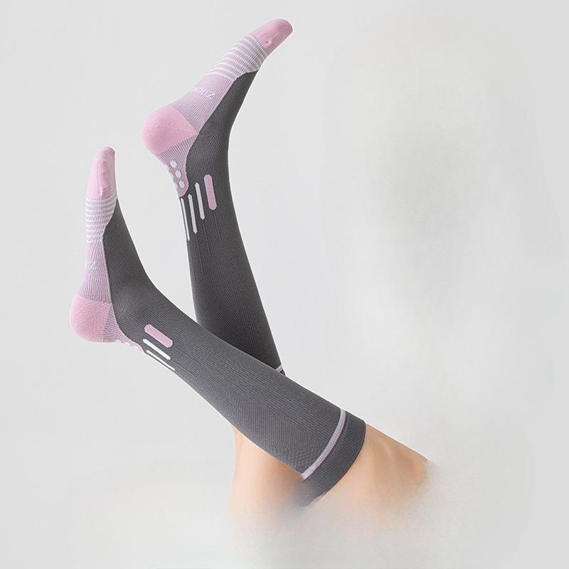 Sports Pressure Socks, Women's Long Stockings, Fitness Running and Rope Skipping Muscle Compression Socks, Yoga Slimming Legs Calf Socks