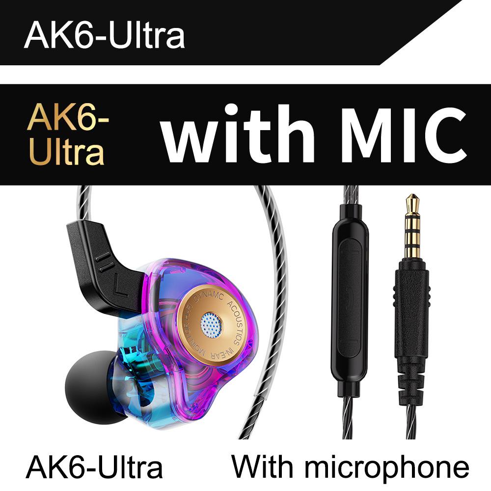 QKZ AK6-Ultra Wired In-Ear Dynamic Headphones with Mic for Monitoring and Running