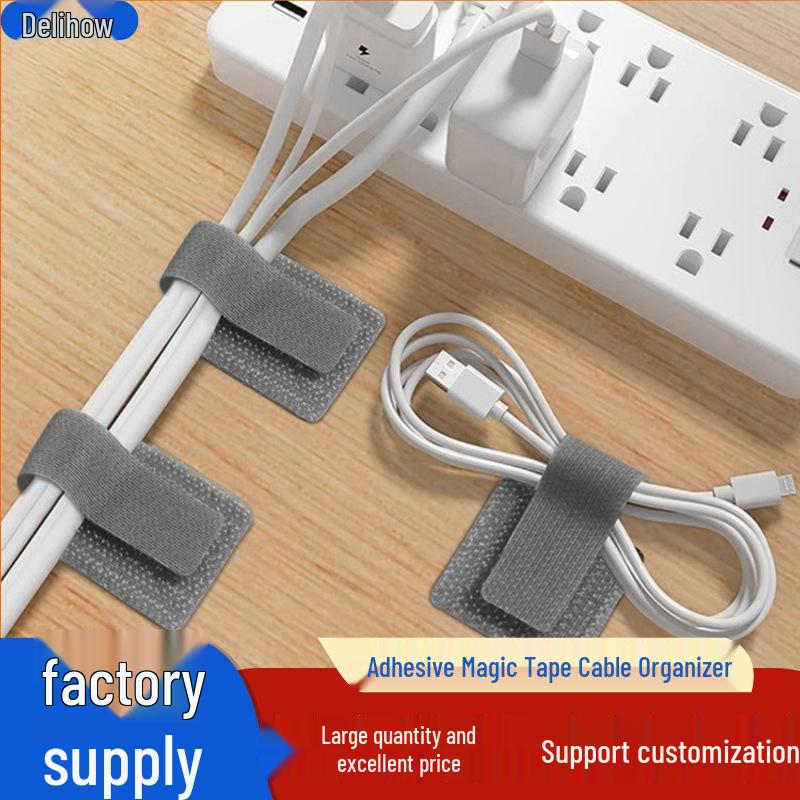 Self-Adhesive Hook & Loop Cable Ties for Cord Management
