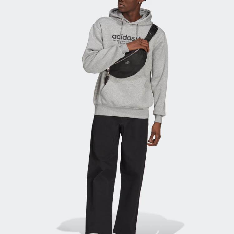 Adidas Trefoil Hoodie Unisex Tops Grey GM5179