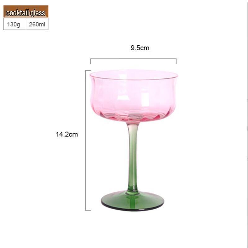 Vintage Red Gradient Wine Glass