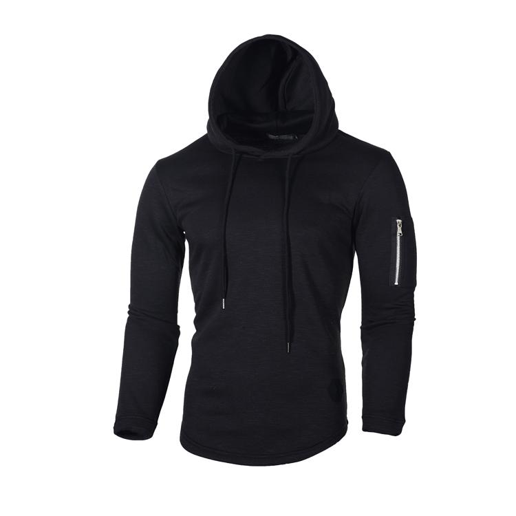 Men's Jacquard Patchwork Zipper Hoodie - Round Neck, Long Sleeve, European American Style