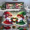 Weihnachtsgnom-Druck Bettwäsche-Set Bettbezug 1 Bettbezug 2 Kissenbezüge Bettwäsche-Set für Erwachsene und Kinder Luxuriöse Weihnachtsgeschenke