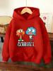 Kids Amazing World Gumball Graphic Printed Black Hoodie Boys Girls Cartoon Sweatshirt Loose Autumn Winter Active Streetwear Top