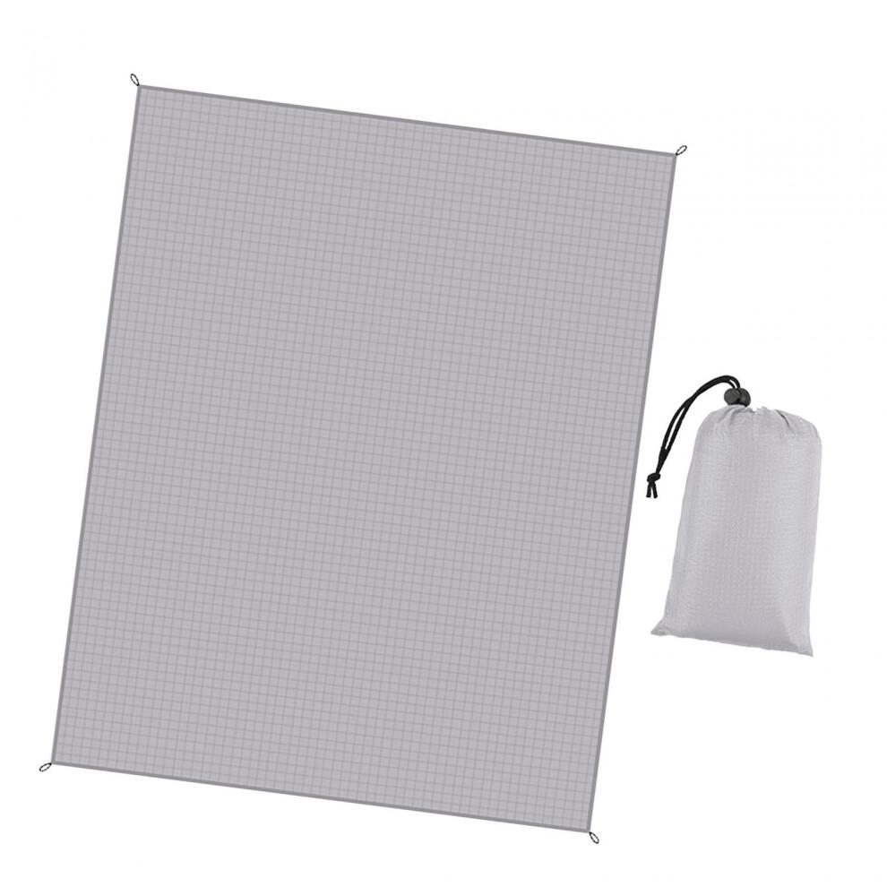 Couverture de Camping Tapis de Pique-nique Imperméable Pliable Tapis de Plage Gris Clair