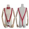 Men's Santa Claus Cosplay V-Neck Lingerie Bodysuit with Suspenders