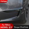 Futhope Air Knife Fog Lamp Eyebrow Wind Knife Protection For Tesla Model 3 Y 2018-2023 Modification Automobile Repacking