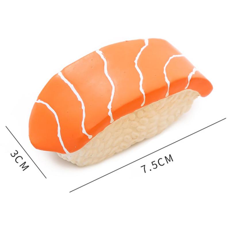Cachorro Sushi Brinquedo Engraçado Bonito Interativo Brinquedos Squeaky Resistente a Mordidas Resistente ao Desgaste Brinquedo de Mastigar para Animais de Estimação
