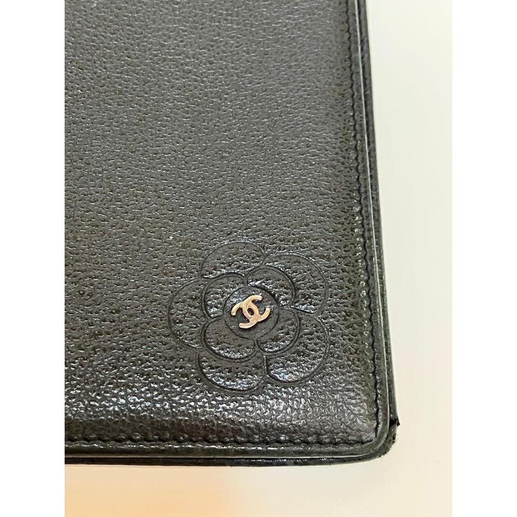 Used CHANEL Camellia Leather Wallet