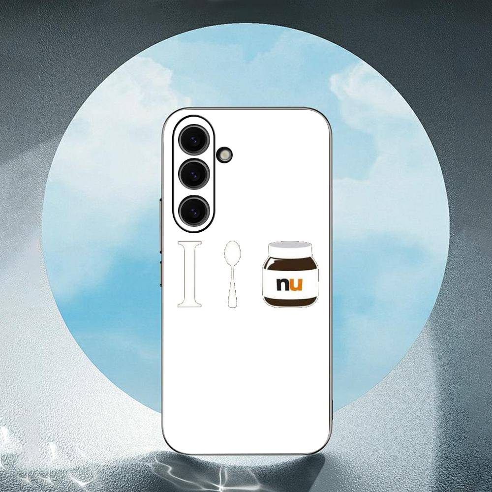 Chocolate Nutella Luxury Black Phone Case For Samsung Galaxy S23 S24 S25 Ultra S22 Plus S21
