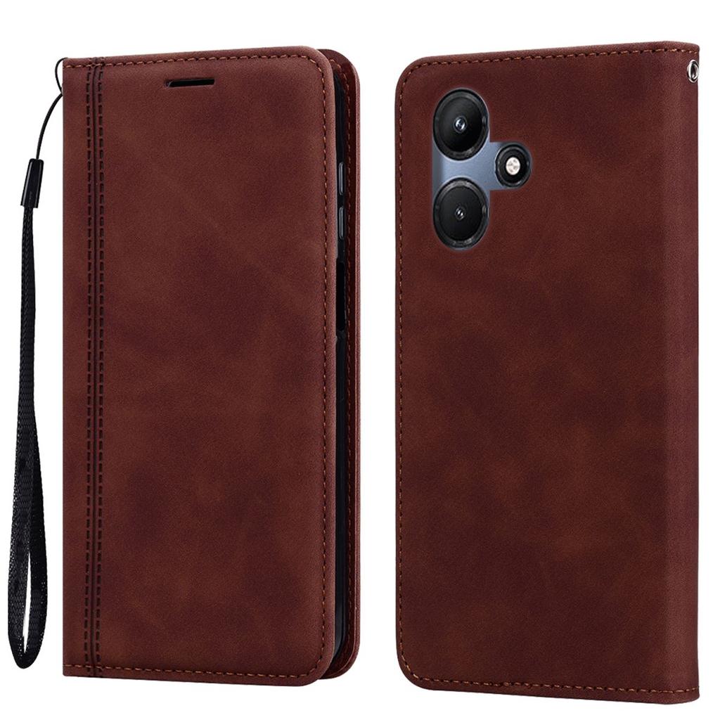 Magnetic Closure Flip Wallet Phone Case for infinix HOT 30i NFC,30i,30 4G Vintage PU Leather Card Holder Cover