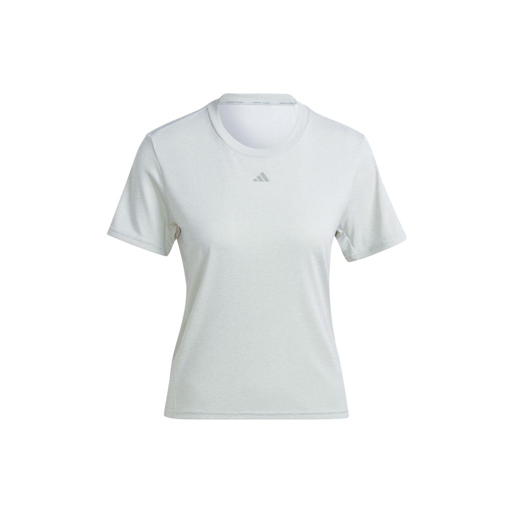 Adidas Hiit Heat.Rdy Sweat-Conceal Logo T-Shirt Women Tops Silver-Grey IM2635