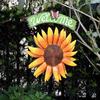 Sunflower Welcome Sign Metal Wall Hanging Plaque Rustic Decorative Door Hanger for Front Door Porch Wall Indoor Outdoor Spring Decor