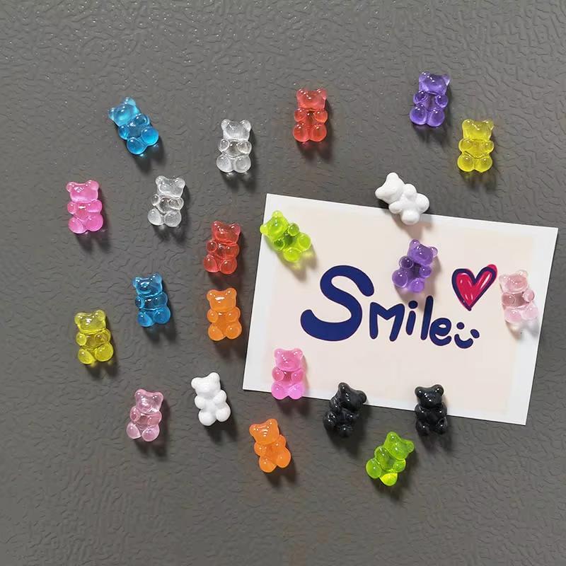 11/22 Stück 11 Stück/1 Packung Mischfarben Bär Kühlschrankmagnet für Tafel Foto-Memoboard Büro Kühlschrank Dekorationszubehör