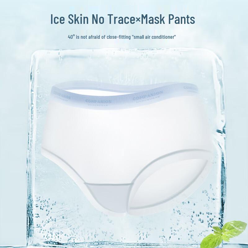 Audifen Women's Seamless Ice Silk Antibacterial Briefs (4-Pack)