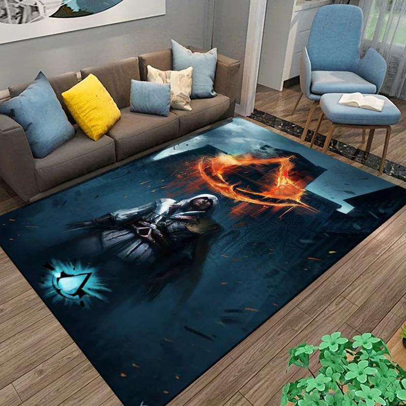 15 velikostí koberec s motivem Assassin's Creed pro obývací pokoj, koupelnová předložka, kreativní rohožka, koberec do ložnice alfombra