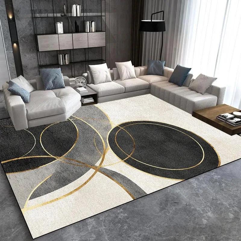 Modern Light Luxury Large Carpet for Living Room Home Decoration Sofa Area Rugs  Non-slip Bedroom Rug Washable Door Mat