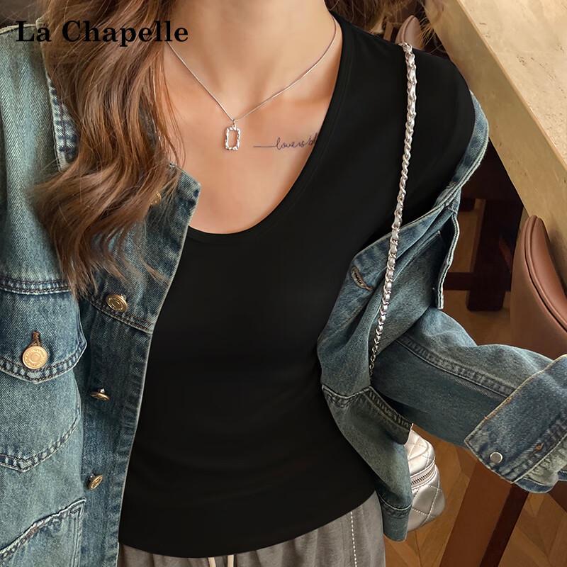 La Chapelle Women s U-Neck Fleece-Lined Thermal Long-Sleeve T-Shirt XL