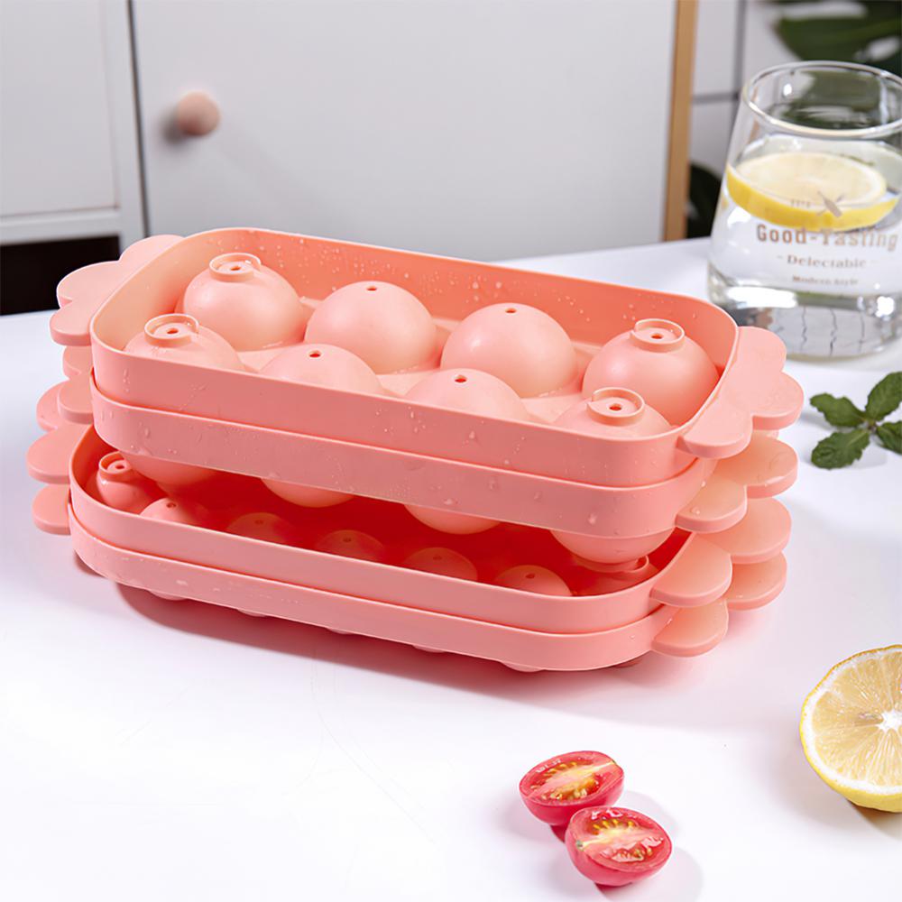 Ice Box Sanitary High Quality Material Spherical Ice Lattice Mold Easy To Demoulde Fall-proof Random Color Covered R